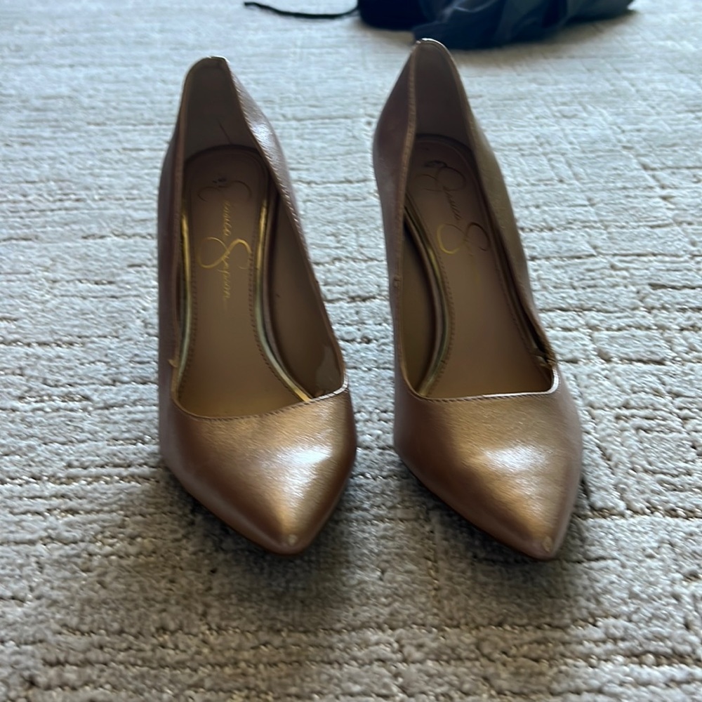 Jessica Simpson Pink Sparkly Heels Size 6